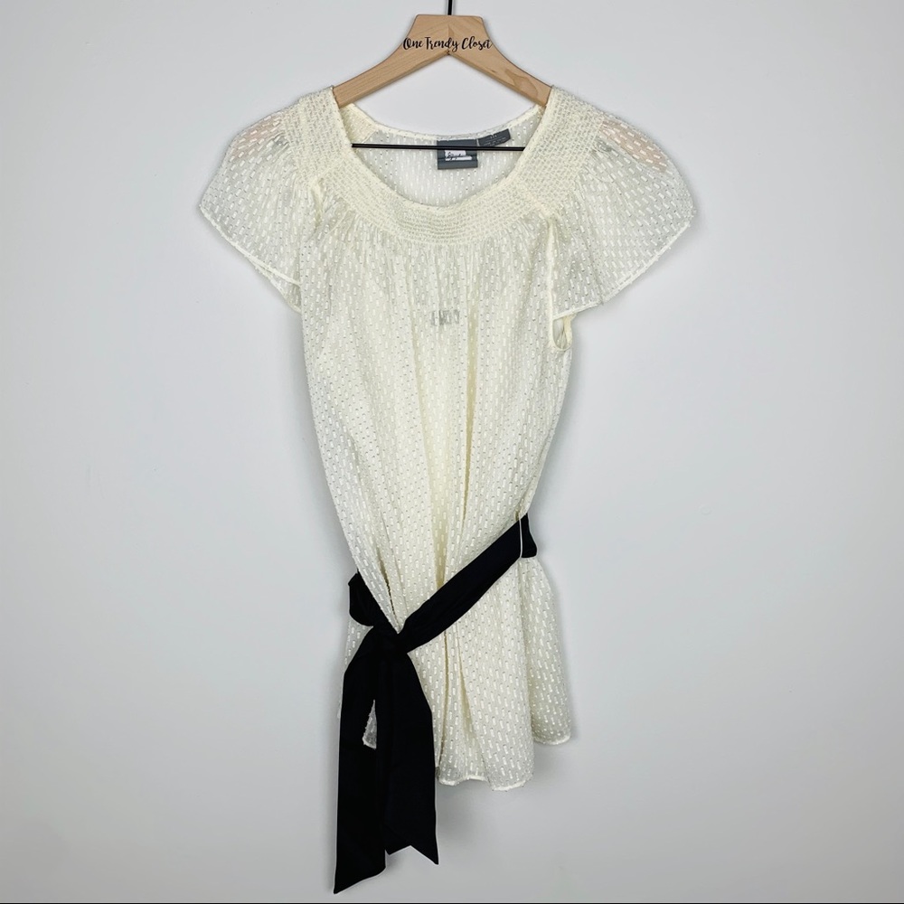 ANTHROPOLOGIE | Girls From Savoy silk belt Blouse